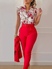 Florabel™ - Stylish Ruffle-Sleeve Set