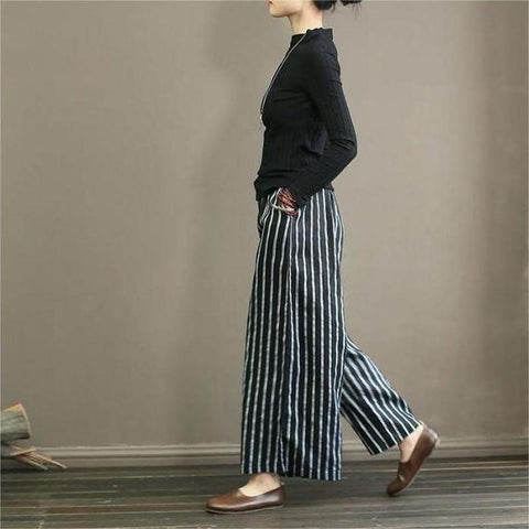 Seriva™ - Striped Flare Pants