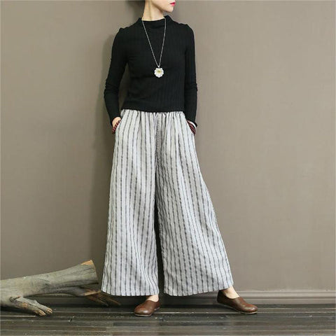 Seriva™ - Striped Flare Pants